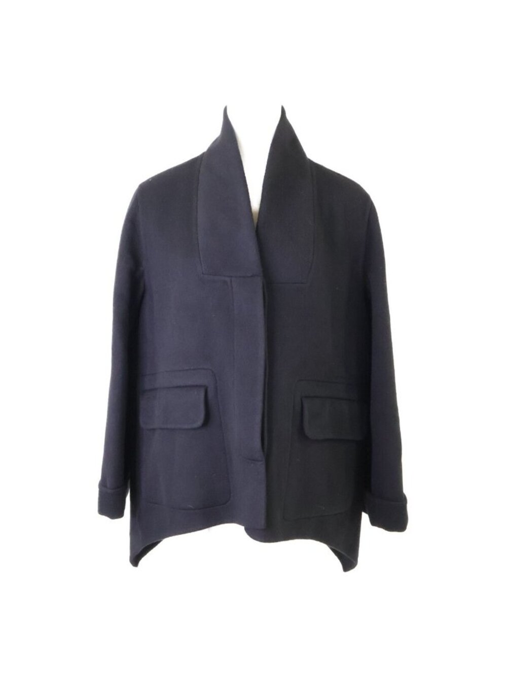 Hermes Double Face Cashmere Oversize Short Coat 40